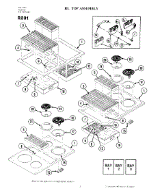 04 - Top Assembly parts for Jenn-Air Cooktop R201 from AppliancePartsPros.com