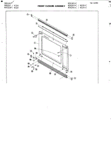 04 - Front Closure Assembly parts for Jenn-Air Oven 800264-C from AppliancePartsPros.com