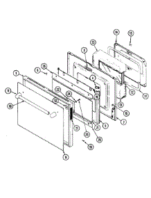 07 - Door (Lower) parts for Jenn-Air Oven WM277B from AppliancePartsPros.com