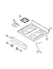 06 - Top Assembly parts for Jenn-Air Range J31111XAW from AppliancePartsPros.com