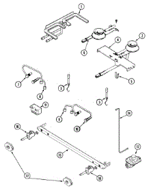 08 - Gas Controls parts for Jenn-Air Range SVD8310SK from AppliancePartsPros.com