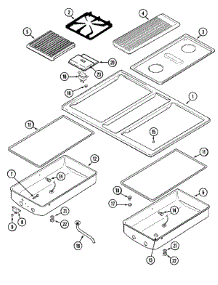 11 - Top Assembly parts for Jenn-Air Range SVD8310SF from AppliancePartsPros.com