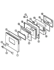 Door (Svd8310sf) (Svd8310sg) (Svd8310sk) (Svd8310sr) (Svd8310sd) parts for Jenn-Air Range SVD8310SD from AppliancePartsPros.com