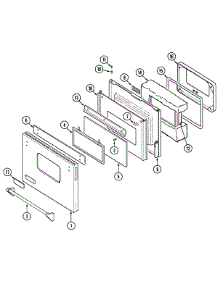 07 - Door parts for Jenn-Air Range SVD8310SG from AppliancePartsPros.com