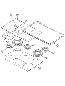 02 - Top parts for Jenn-Air Cooktop CCR567B-C from AppliancePartsPros.com