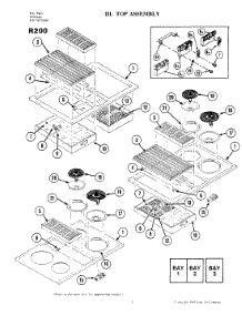 04 - Top Assembly parts for Jenn-Air Cooktop R200 from AppliancePartsPros.com