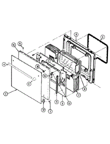 04 - Door parts for Jenn-Air Oven WME3020B from AppliancePartsPros.com