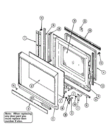 05 - Door (Rcm47jw-14T / Rcm47j-14T) parts for Jenn-Air Oven WME3020B from AppliancePartsPros.com