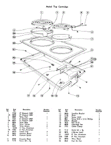 03 - Metal Top Cartridge parts for Jenn-Air Cooktop 3890ERS from AppliancePartsPros.com
