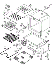 04 - Oven / Base parts for Jenn-Air Range JER8850ACW from AppliancePartsPros.com
