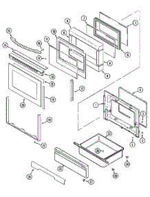 02 - Door / Drawer parts for Jenn-Air Range JER8650AAW from AppliancePartsPros.com