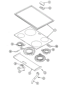 06 - Top Assembly parts for Jenn-Air Range SCE30500B from AppliancePartsPros.com
