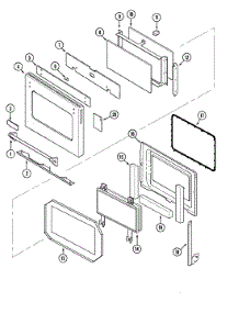 05 - Door parts for Jenn-Air Range SVD48600PC from AppliancePartsPros.com