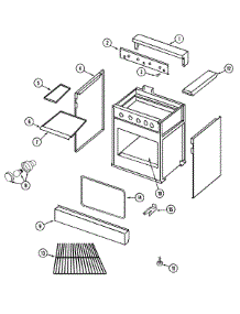 02 - Body parts for Jenn-Air Range PRG3000P from AppliancePartsPros.com