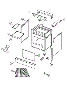02 - Body parts for Jenn-Air Range PRG3601P from AppliancePartsPros.com
