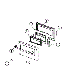 03 - Door parts for Jenn-Air Range PRG3601P from AppliancePartsPros.com