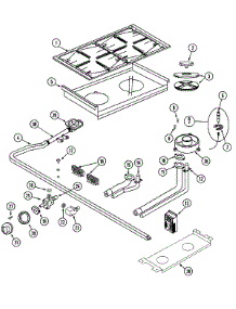 07 - Top Assembly & Controls parts for Jenn-Air Range PRG4802P from AppliancePartsPros.com