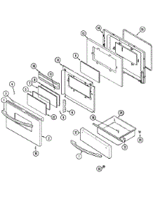 03 - Door / Drawer parts for Jenn-Air Range JER8855AAS from AppliancePartsPros.com