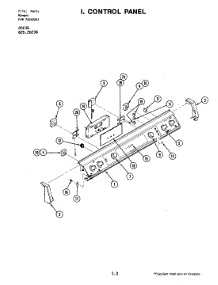 05 - Control Panel parts for Jenn-Air Range 20236 from AppliancePartsPros.com