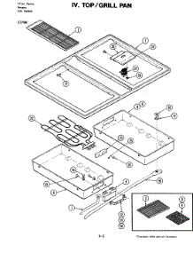 10 - Top / Grill Pan (S176w) parts for Jenn-Air Range S176W from AppliancePartsPros.com