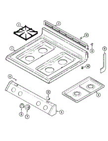 06 - Top Assembly parts for Jenn-Air Range FCG20610B from AppliancePartsPros.com