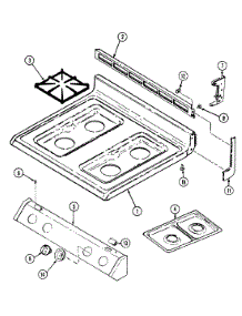 06 - Top Assembly parts for Jenn-Air Range FCG2042B from AppliancePartsPros.com