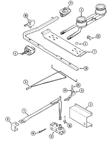 02 - Gas Controls parts for Hardwick Range H1100PAW from AppliancePartsPros.com