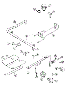 04 - Gas Controls parts for Jenn-Air Range FCG20510W from AppliancePartsPros.com