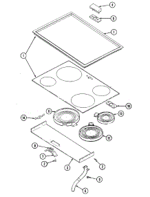 06 - Top Assembly parts for Jenn-Air Range SCE30600B from AppliancePartsPros.com