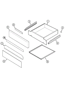 04 - Drawer parts for Jenn-Air Range SCE70600W from AppliancePartsPros.com