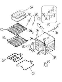 06 - Oven parts for Jenn-Air Range SVE87600W from AppliancePartsPros.com
