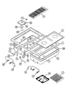 11 - Main Top parts for Jenn-Air Range SEG196 from AppliancePartsPros.com