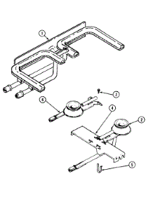 06 - Burner / Manifold Assembly parts for Jenn-Air Range SEG196 from AppliancePartsPros.com