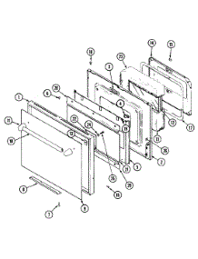 08 - Door parts for Jenn-Air Range SEG196-C from AppliancePartsPros.com