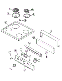 04 - Top Assembly parts for Hardwick Range H1500PRW from AppliancePartsPros.com