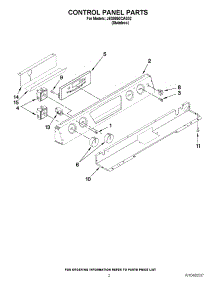 02 - Control Panel Parts parts for Jenn-Air Range JES8850CAS02 from AppliancePartsPros.com