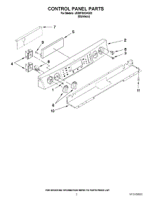 02 - Control Panel Parts parts for Jenn-Air Range JES9750CAS02 from AppliancePartsPros.com
