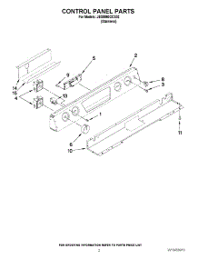 02 - Control Panel Parts parts for Jenn-Air Range JES8860CCS02 from AppliancePartsPros.com