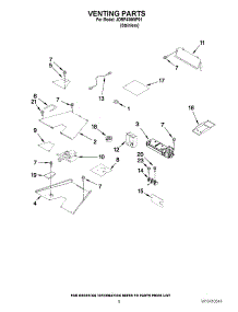 05 - Venting Parts parts for Jenn-Air Range JDRP430WP01 from AppliancePartsPros.com