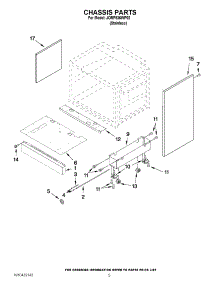 03 - Chassis Parts parts for Jenn-Air Range JDRP536WP02 from AppliancePartsPros.com