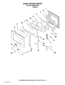 06 - Oven Door Parts parts for Jenn-Air Range JDRP536WP02 from AppliancePartsPros.com