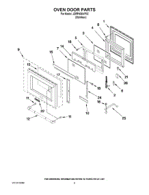 06 - Oven Door Parts parts for Jenn-Air Range JDRP436WP02 from AppliancePartsPros.com