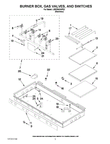 02 - Burner Box, Gas Valves, And Switches parts for Jenn-Air Range JDRP548WP02 from AppliancePartsPros.com