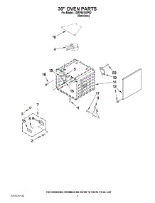 03 - 30`` Oven Parts parts for Jenn-Air Range JDRP548WP02 from AppliancePartsPros.com