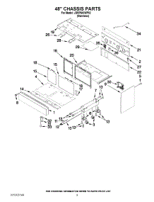 05 - 48`` Chassis Parts parts for Jenn-Air Range JDRP548WP02 from AppliancePartsPros.com