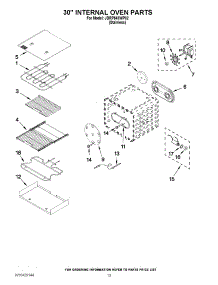 09 - 30`` Internal Oven Parts parts for Jenn-Air Range JDRP548WP02 from AppliancePartsPros.com