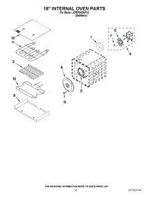 10 - 18`` Internal Oven Parts parts for Jenn-Air Range JDRP548WP02 from AppliancePartsPros.com