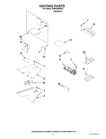 05 - Venting Parts parts for Jenn-Air Range JGRP430WP01 from AppliancePartsPros.com