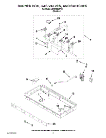 02 - Burner Box, Gas Valves, And Switches parts for Jenn-Air Range JDRP536WP01 from AppliancePartsPros.com