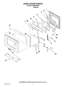 06 - Oven Door Parts parts for Jenn-Air Range JGRP430WP01 from AppliancePartsPros.com
